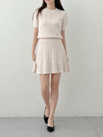 NK237 針織通花短裙套裝