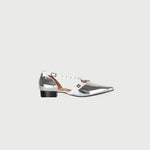 NH188 LEATHER LAB MELANTHA POINTED TOE METAL PIERCE PUMPS