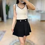 NH480 melon collar ice silk knitted vest