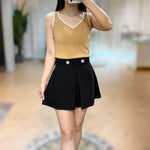 NH480 melon collar ice silk knitted vest