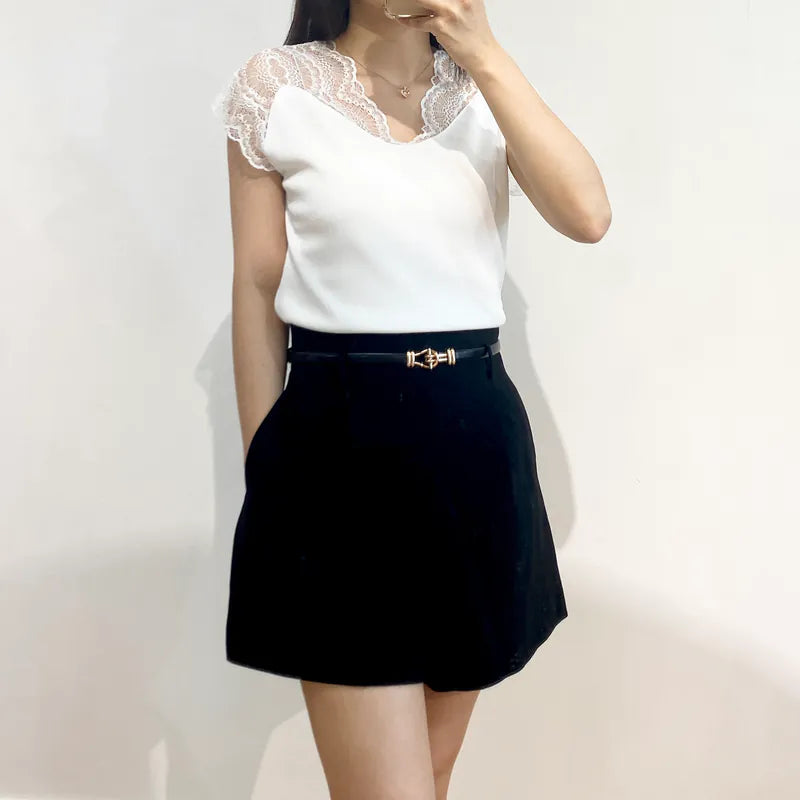 NH345 gold button suit shorts