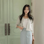 NH160 韓國 Zabara 氣質雪紡外套