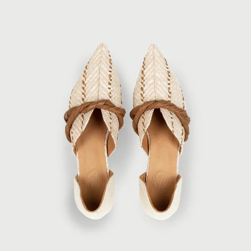 NH174 LEATHER LAB ARIA POINTED COLOR BLOCK PUMPS