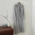 NH191 striped shirt dress