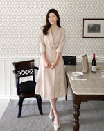 ND440 Tweed jacket style dress with belt