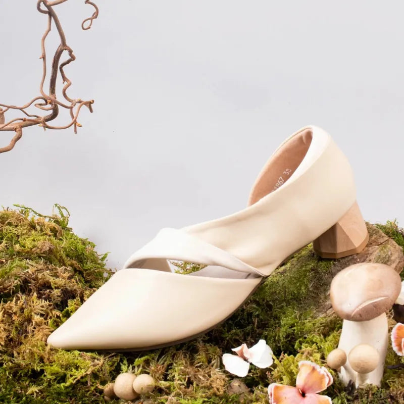 NE460 LEATHER LAB POINTED HEEL PUMPS