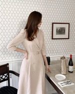 ND440 Tweed jacket style dress with belt