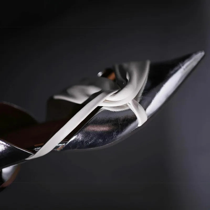 NE604 Leather Lab ROUND-HEEL STRAPPED PUMPS