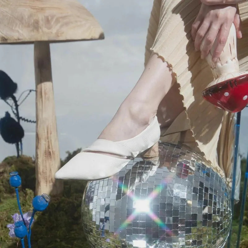 NE460 LEATHER LAB POINTED HEEL PUMPS