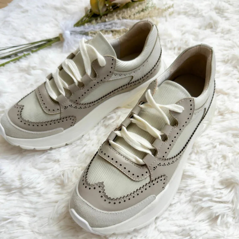 NH040 Leather Lab leather air-cushion sneakers