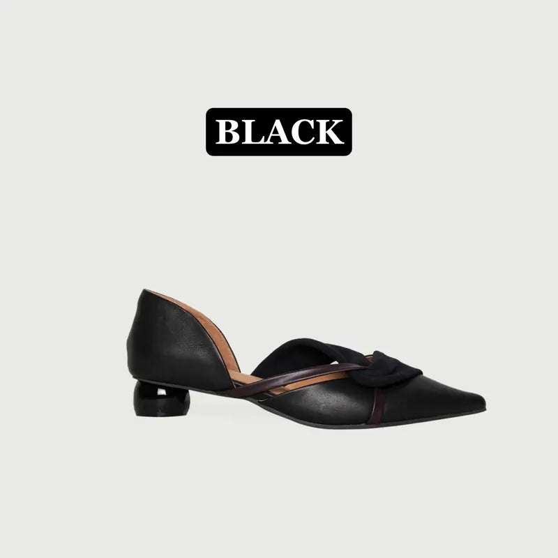 NE604 Leather Lab ROUND-HEEL STRAPPED PUMPS