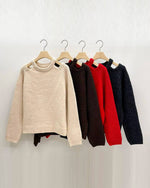 NK362 露肩圓領毛衣