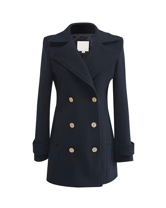 NK359 英倫風孖襟大衣