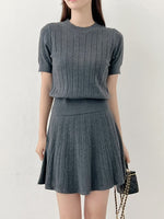 NK237 針織通花短裙套裝