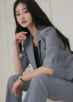 NH274 ZABARA double-breasted short suit suit