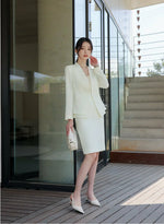 NH159 soft color double layer ruffle blazer