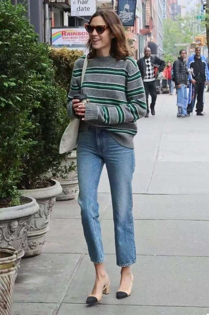 NK409 小香拼色高跟鞋