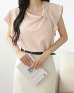 NK184 側束Ruffles 衣袖上衣