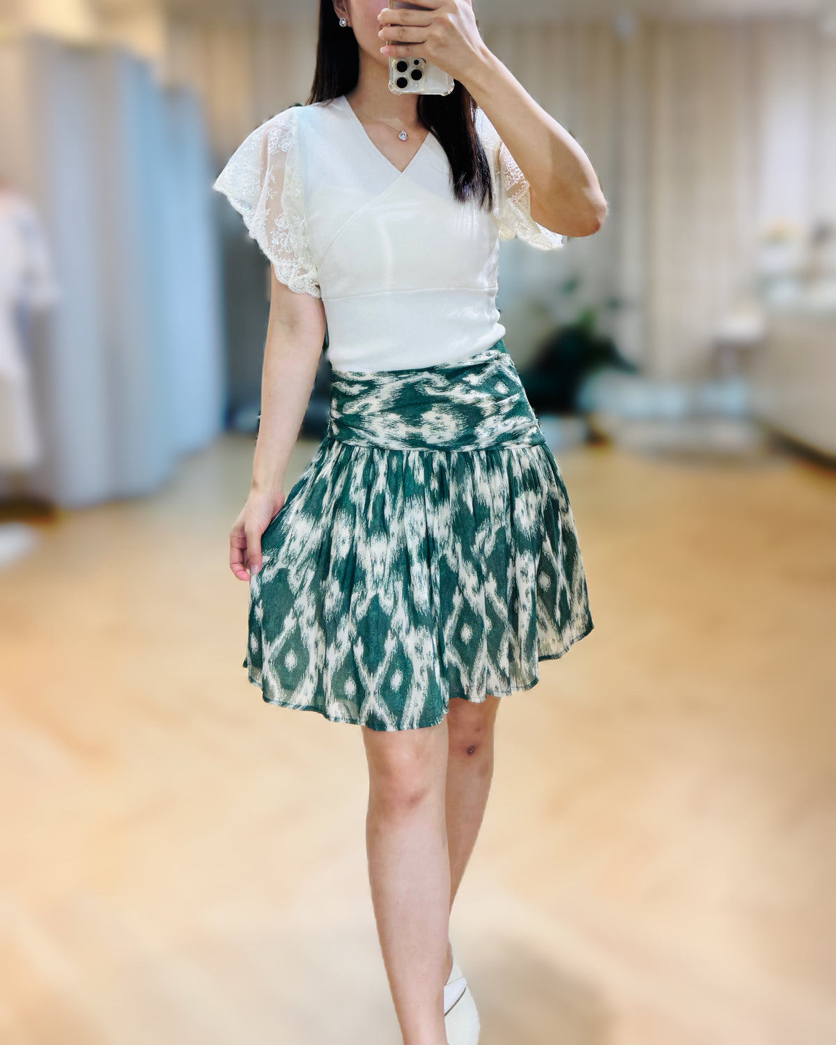 NK134 印花雪紡半截裙