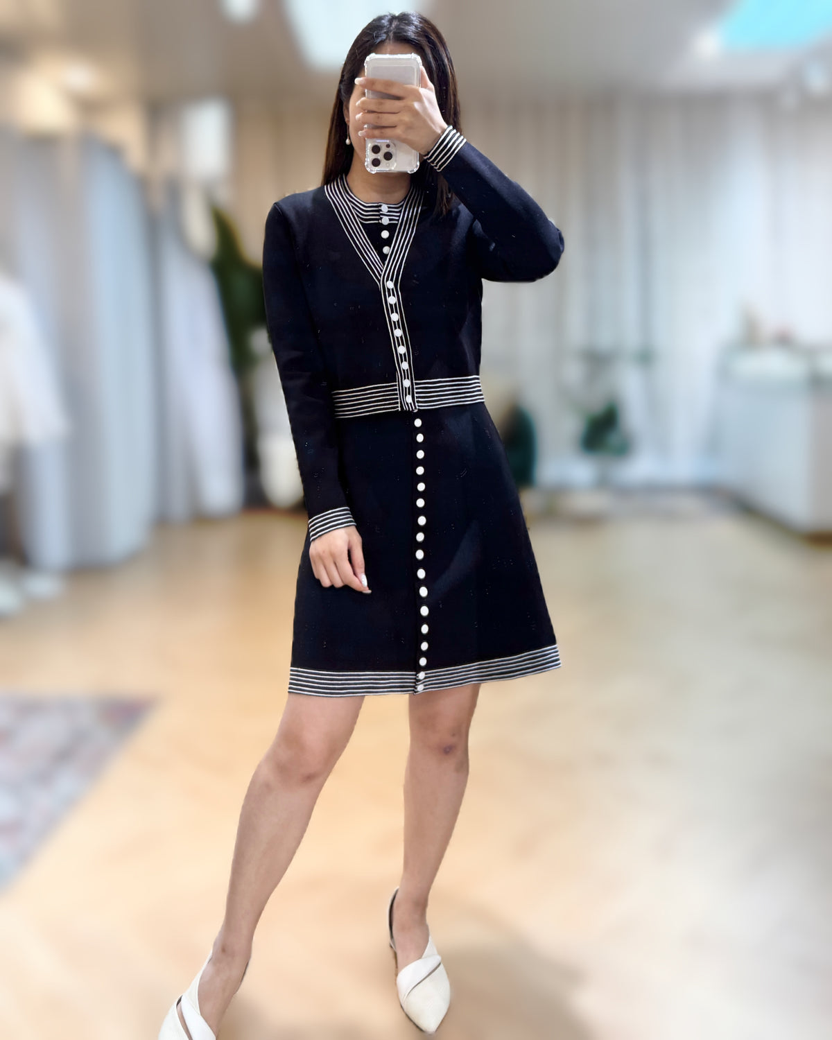 NK041 拼色高密冰絲針織外套