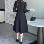 NH971 蝴蝶結假兩件連身裙