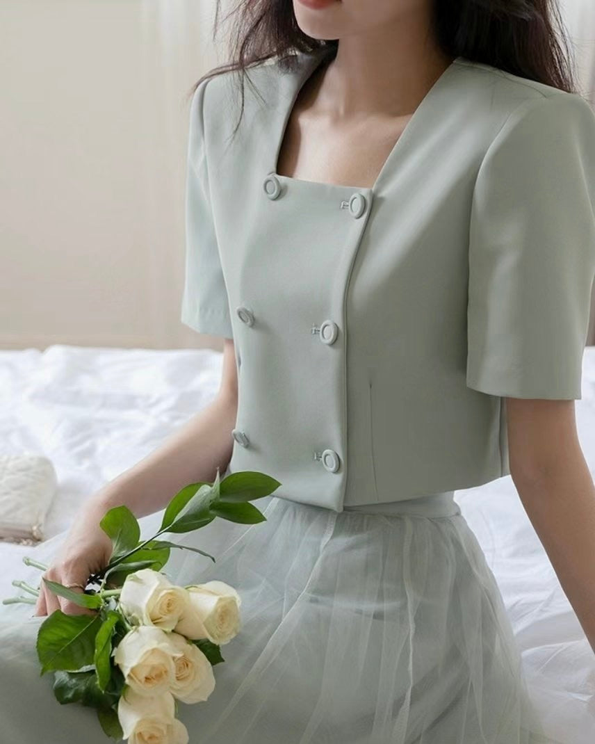 NK074 方領沙裙套裝 (可分開購買)