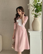 NK014 蝴蝶結修身連身裙