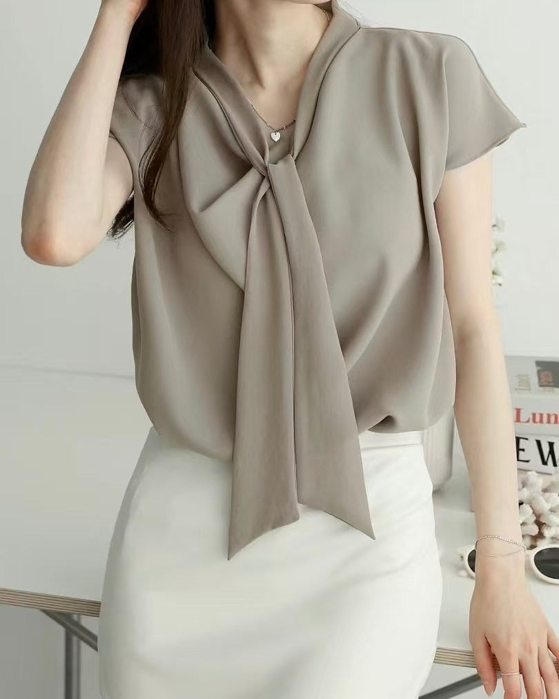 NK015 綁結雪紡上衣