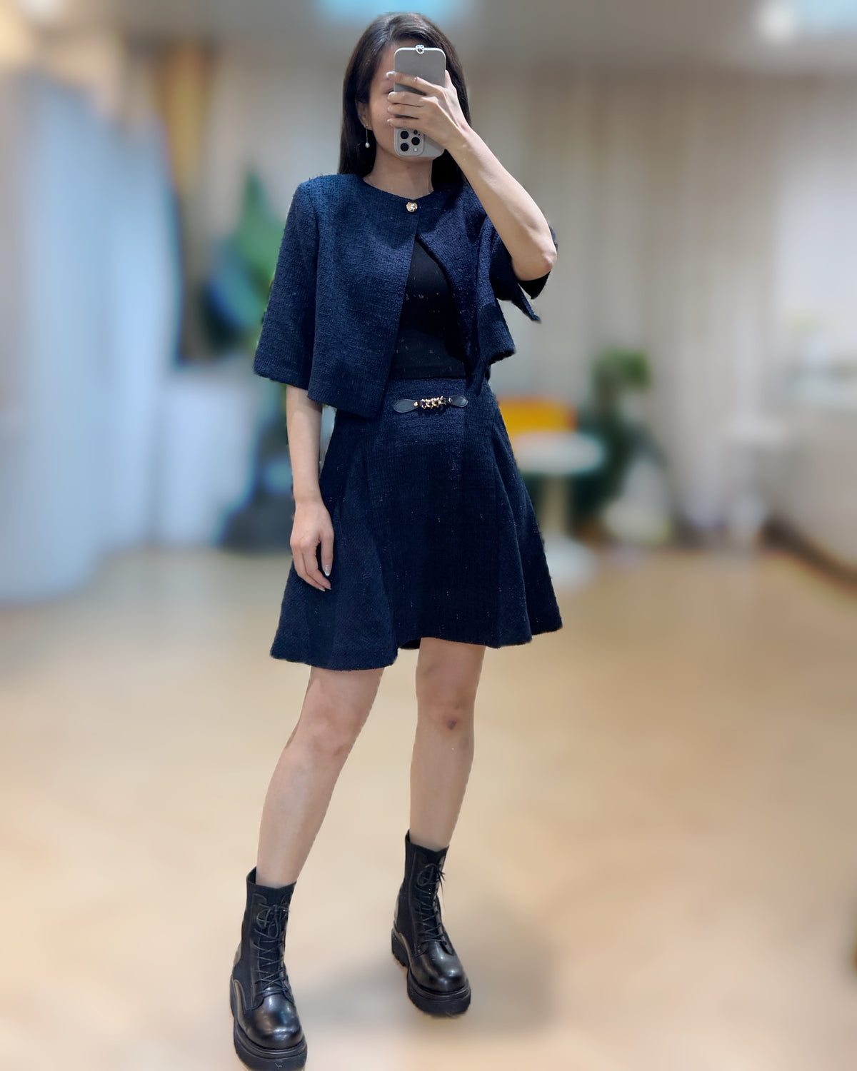 NK318 斗篷兩件套連身裙