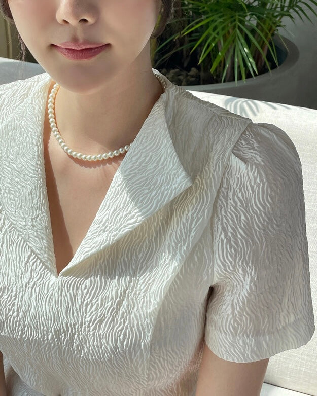 NK062 特色布料V領連身帖