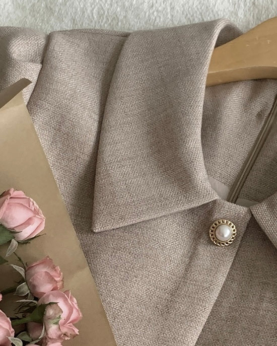 NH989 百摺袖修身連身裙