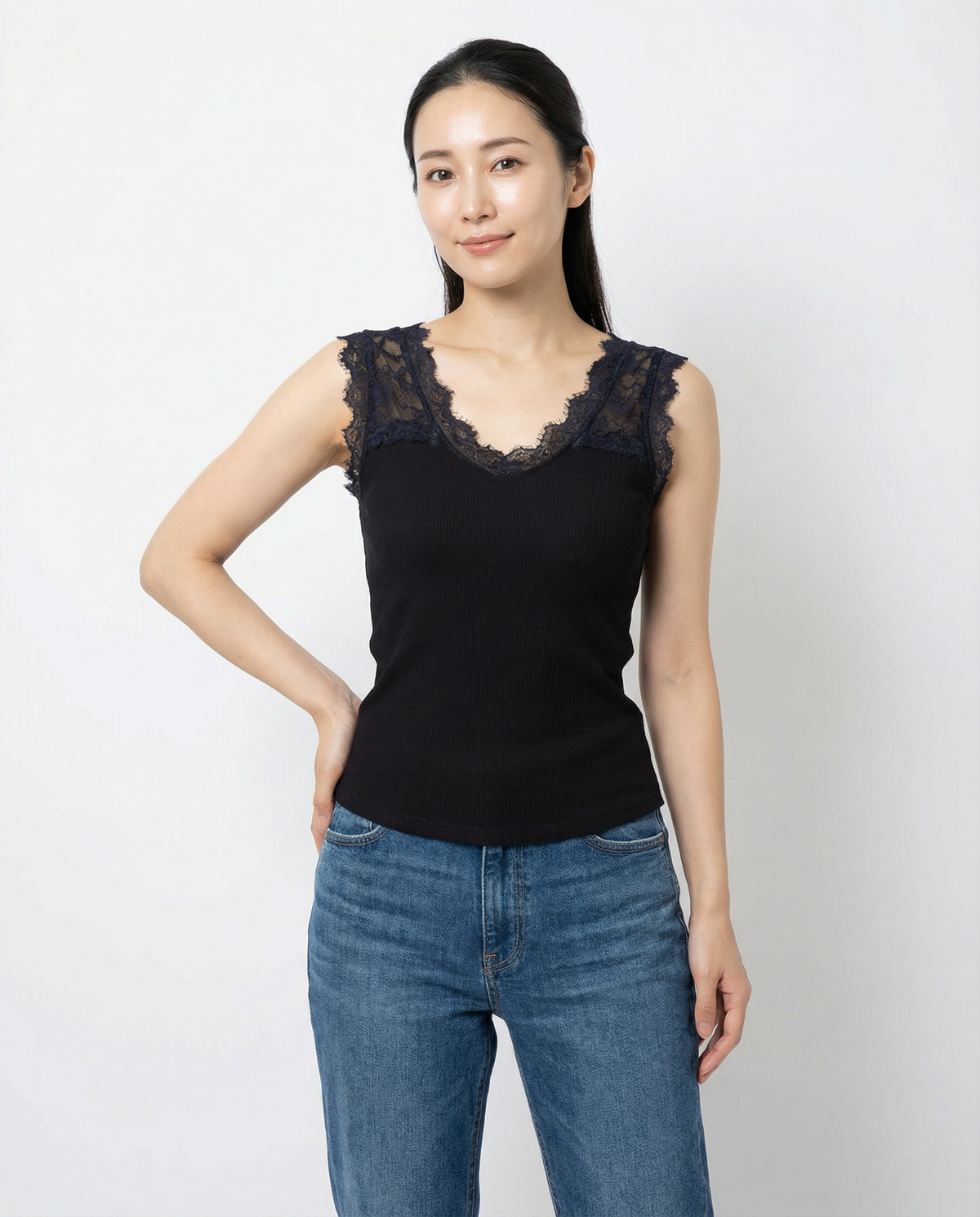NK517 Lace肩彈性背心