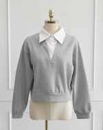 NK240 襯衫領衛衣短裙套裝