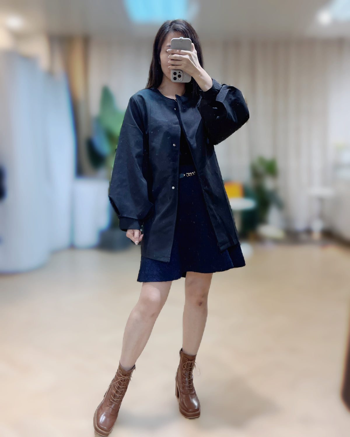 NK308 立體衣袖中褸