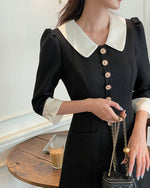 NK257 小香中袖連身裙