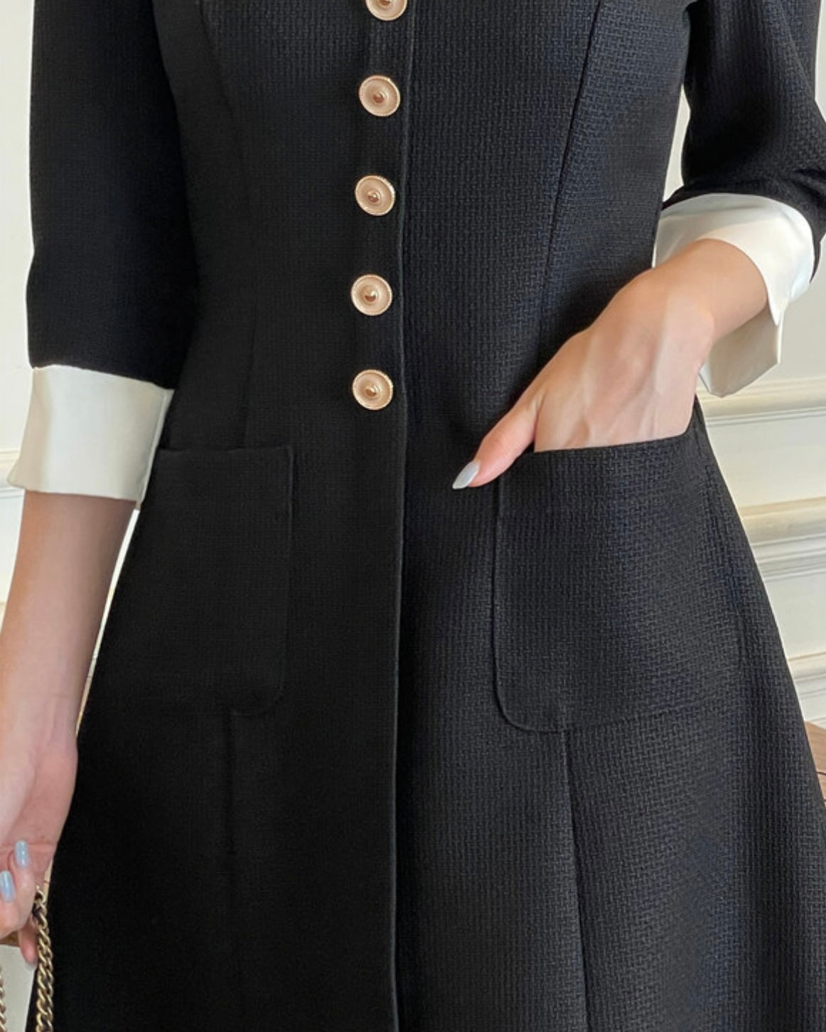 NK257 小香中袖連身裙