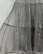 NK372 網紗拼接絲絨百褶裙