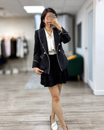 NK381 拼邊修身西裝外套