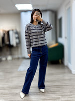 NK363 條子毛衣開襟外套