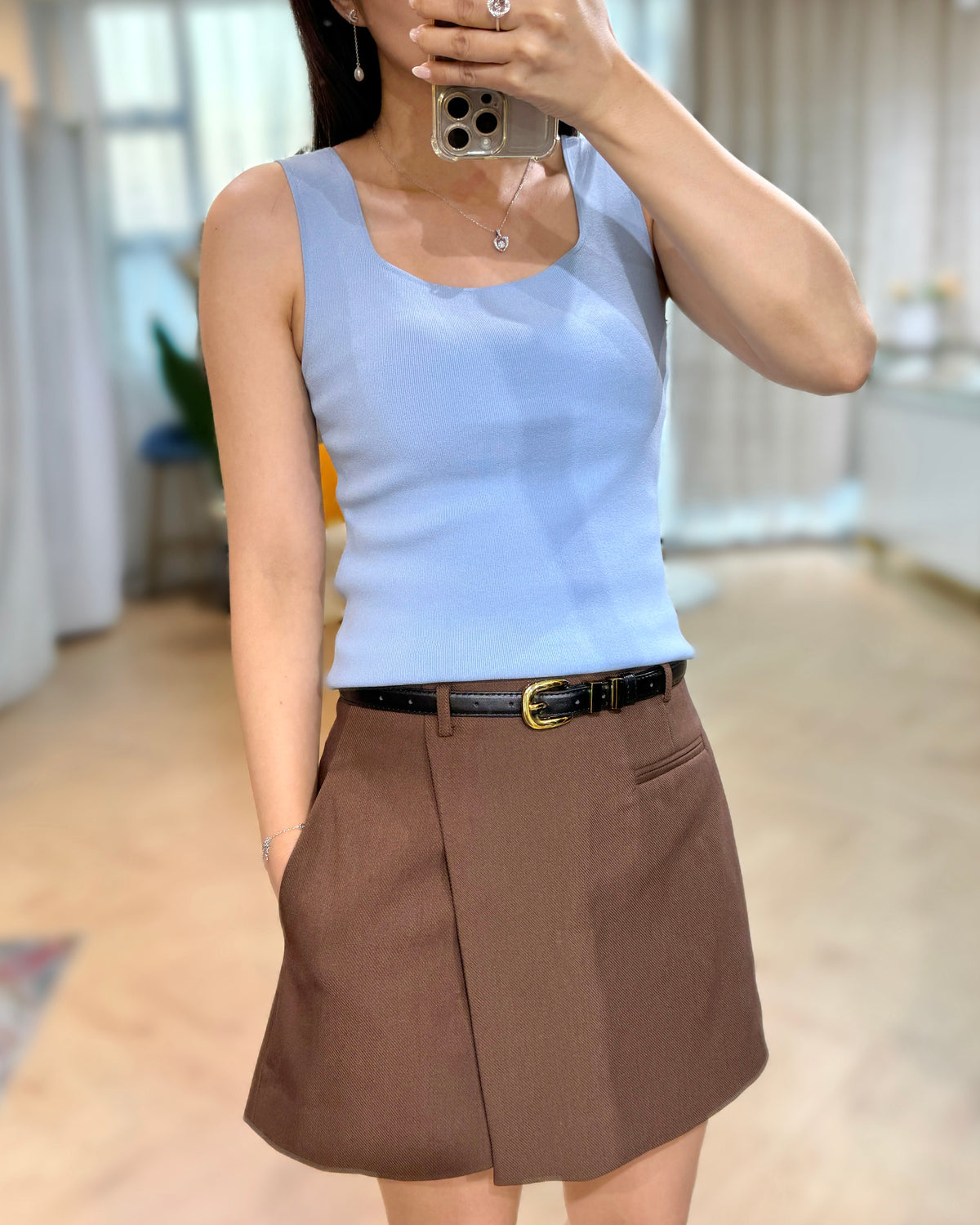 NH457 Tencel knitted vest