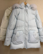 NK388 狐狸毛束腰羽絨外套