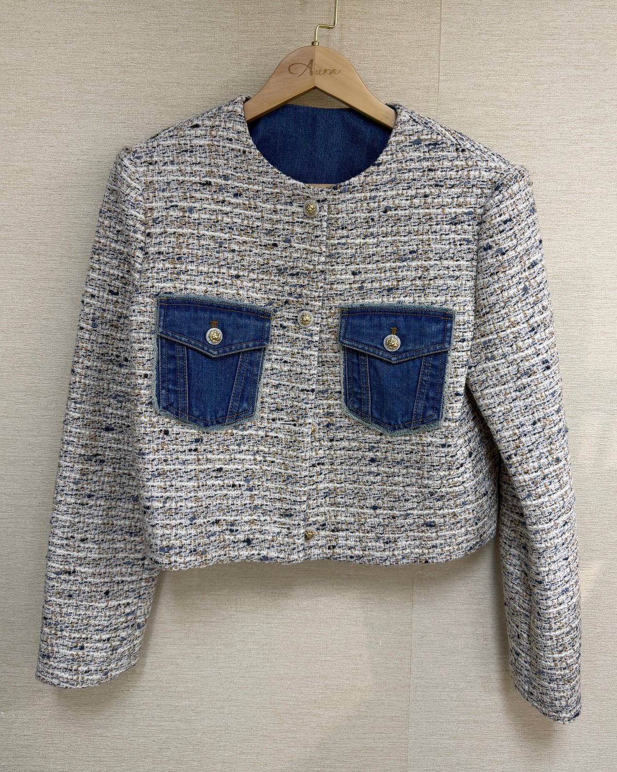 NK389 小香牛仔袋外套