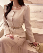 NK246 方領修腰夾克