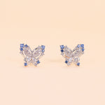 LVE021 La.Vie Blue Sapphire Butterfly Earrings