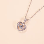 LVN006 La.Vie Heart Dancing Stone Necklace