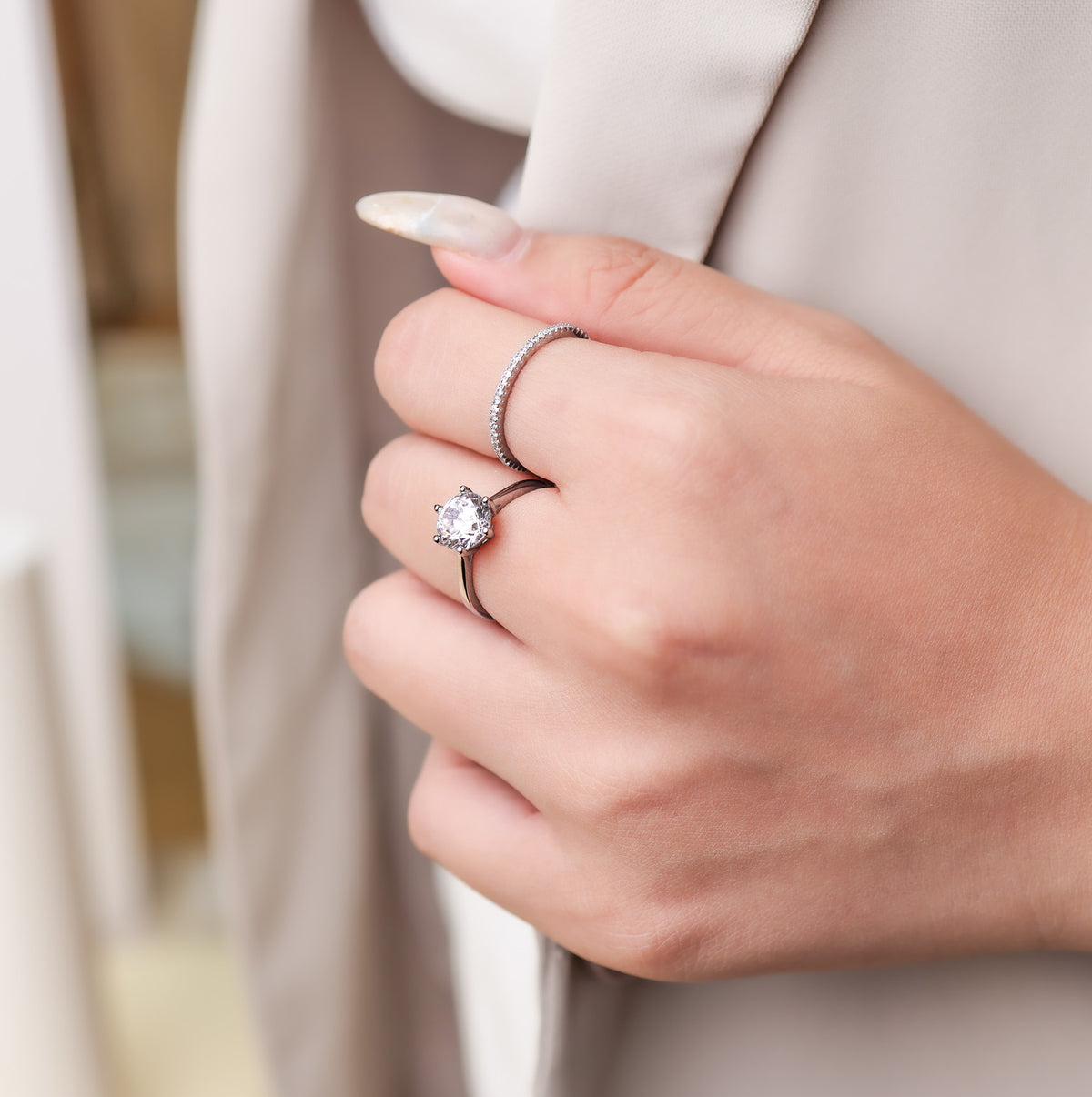 LVR018 LA.VIE SILVER PAVÉ RING