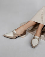 NE891 Leather Lab RIBBON OPEN SHANK FLATS