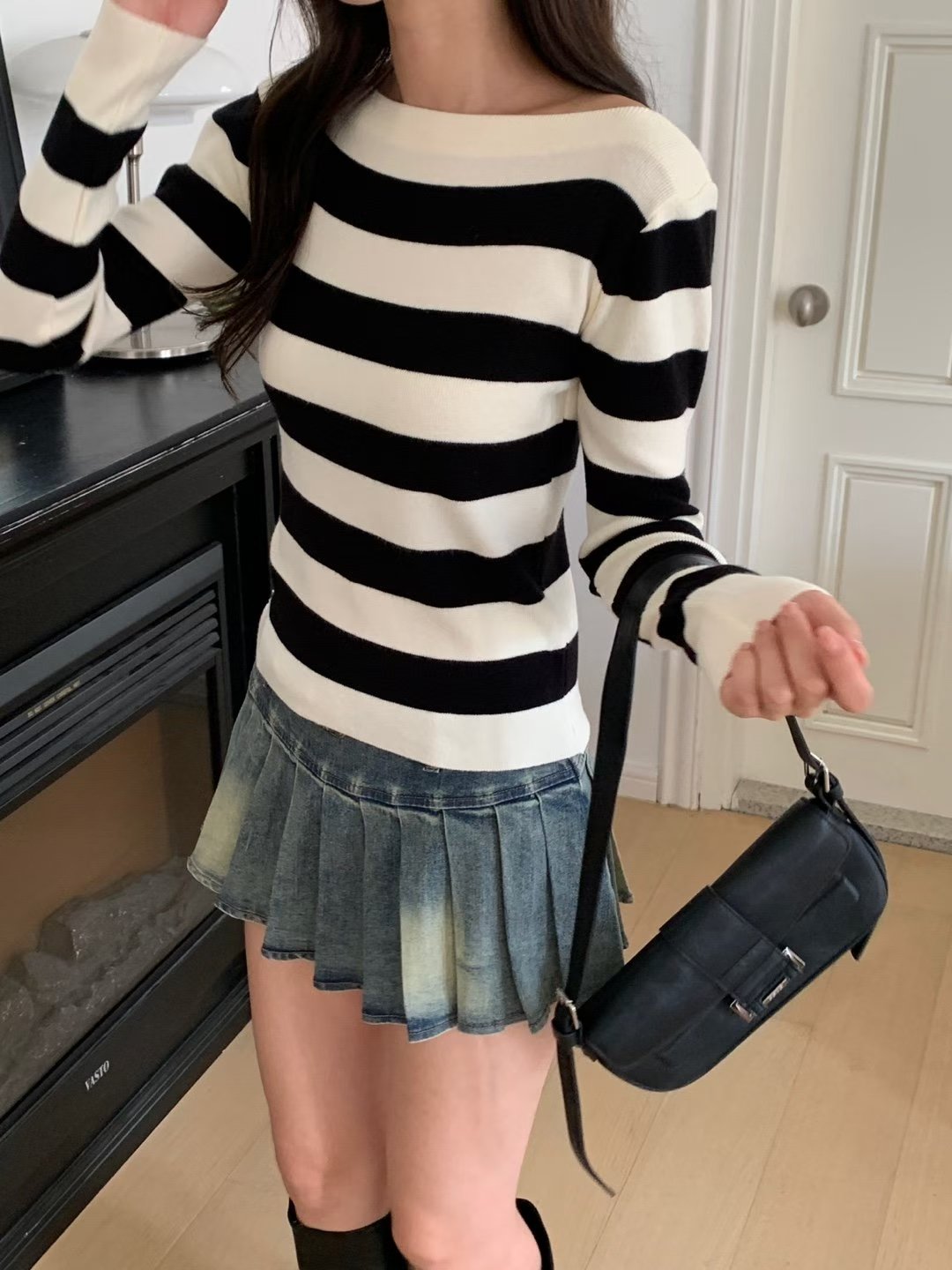 NK276 條紋針織上衣