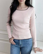 NK279 撞色針織上衣