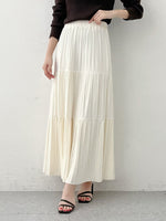 NK242 風琴褶疊層次長裙